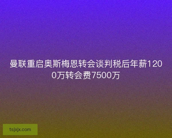 曼联重启奥斯梅恩转会谈判税后年薪1200万转会费7500万